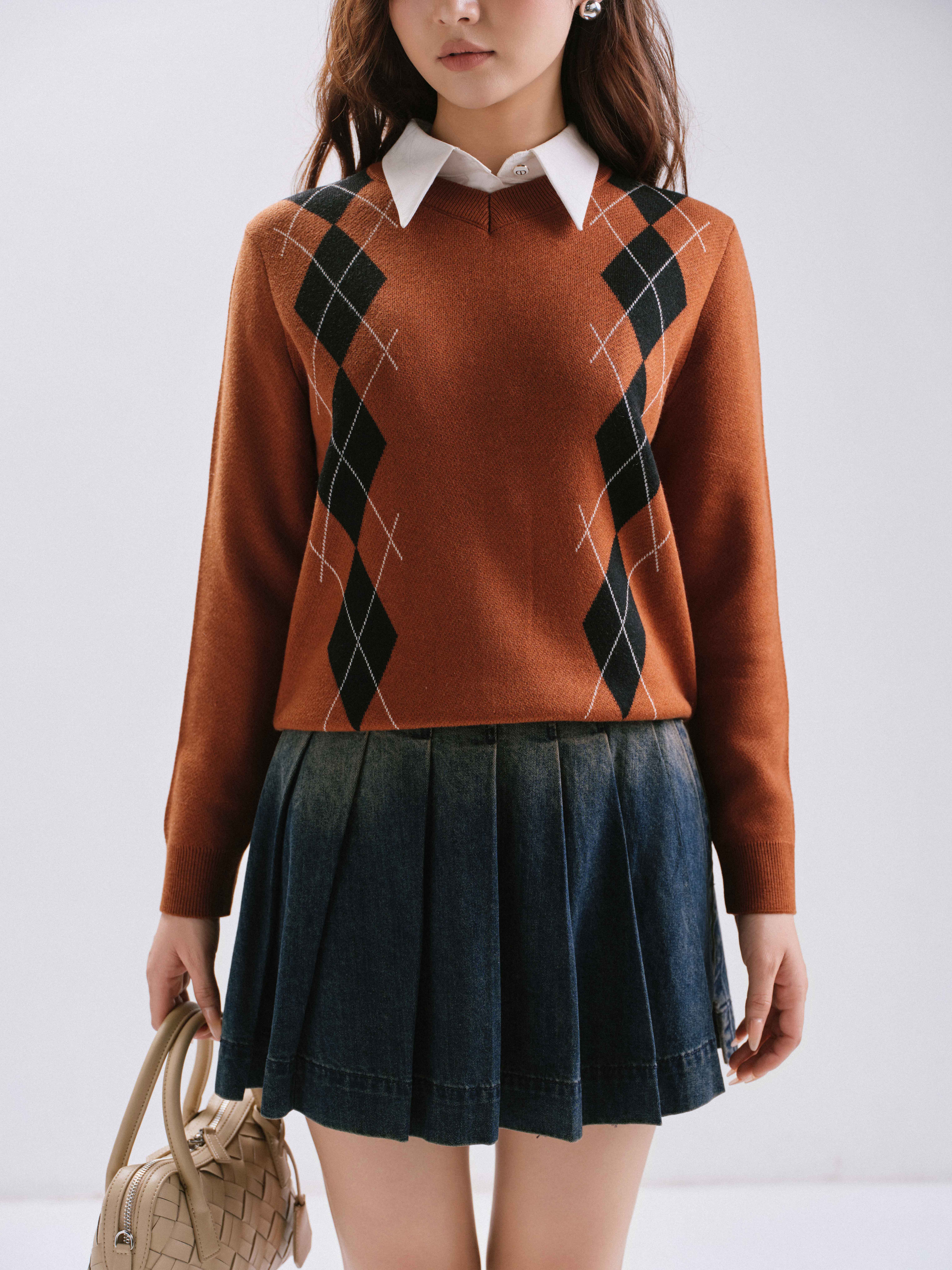 Chân váy Jean xếp ly-DC14